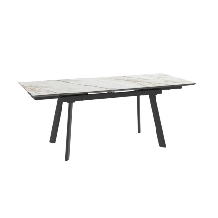 Стол MILANA FOUR-140, раздвижной 140(30+30)x85, CALAKATTA GOLD ST CER/ЧЕРНЫЙ MILANA FOUR 140